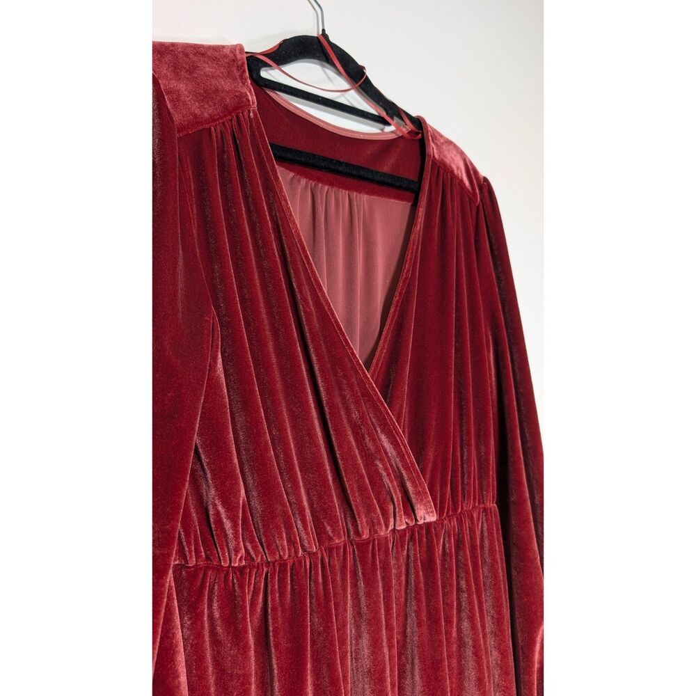 Baltic Born Velvet Maxi Dress L/XL Dusty Rose Romantic Wedding Guest Holiday - Picture 10 of 12